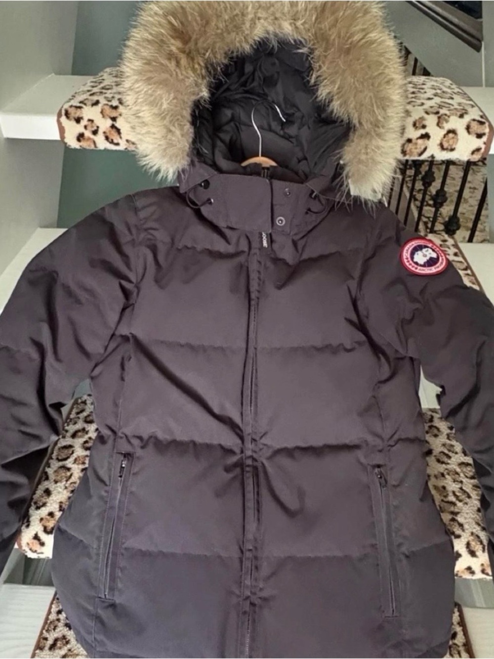 Canada goose Black Fur-Trim Puffer Coat - Women